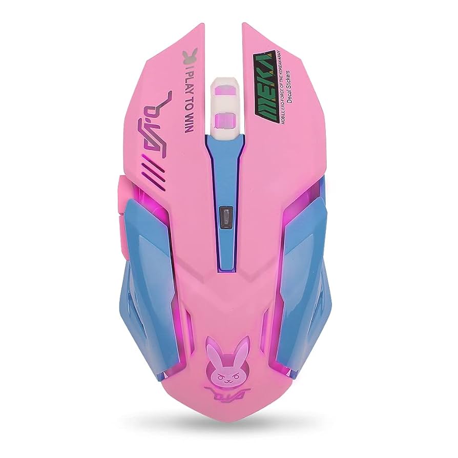 Amazon.com: HXMJ Pink Gaming Mouse,Rechargeable 2.4Ghz